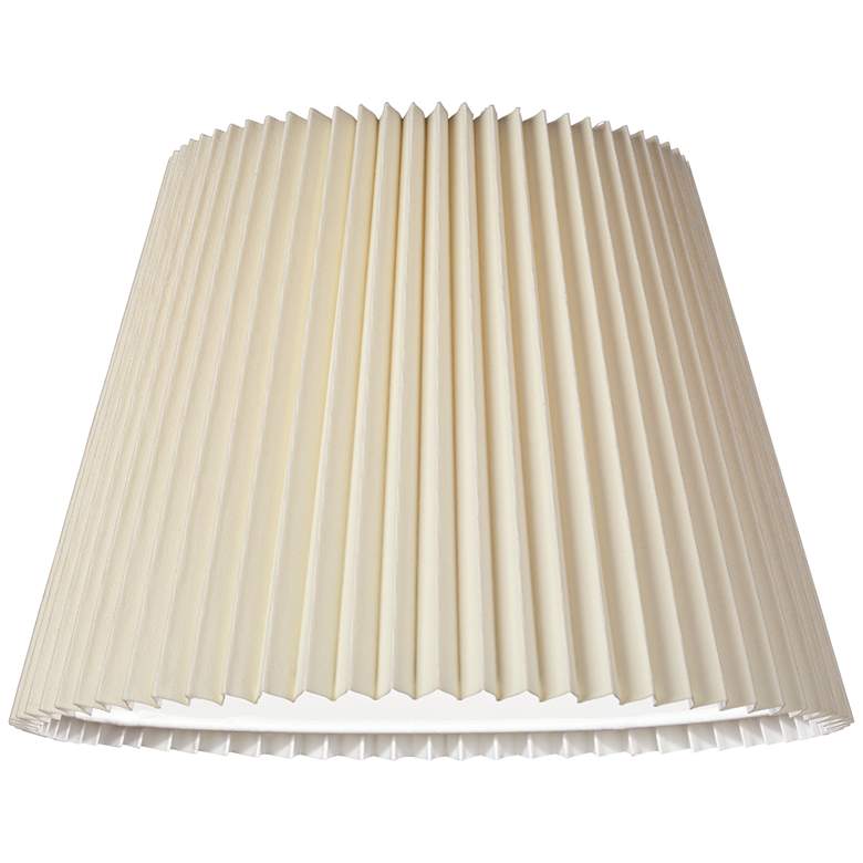 Image 3 Springcrest Kaya Off-White Linen Knife Pleat Lamp Shade 9x14.5x10 (Spider) more views