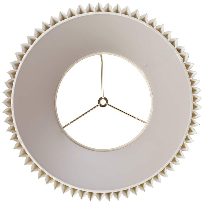Image 4 Springcrest Kaya Off-White Linen Knife Pleat Lamp Shade 9x14.5x10 (Spider) more views