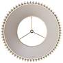 4_Springcrest Kaya Off-White Linen Knife Pleat Lamp Shade 9x14.5x10 (Spider) more views