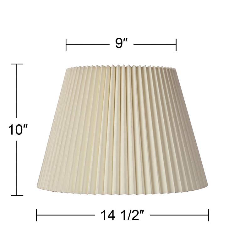 Image 5 Springcrest Kaya Off-White Linen Knife Pleat Lamp Shade 9x14.5x10 (Spider) more views