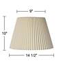 5_Springcrest Kaya Off-White Linen Knife Pleat Lamp Shade 9x14.5x10 (Spider) more views