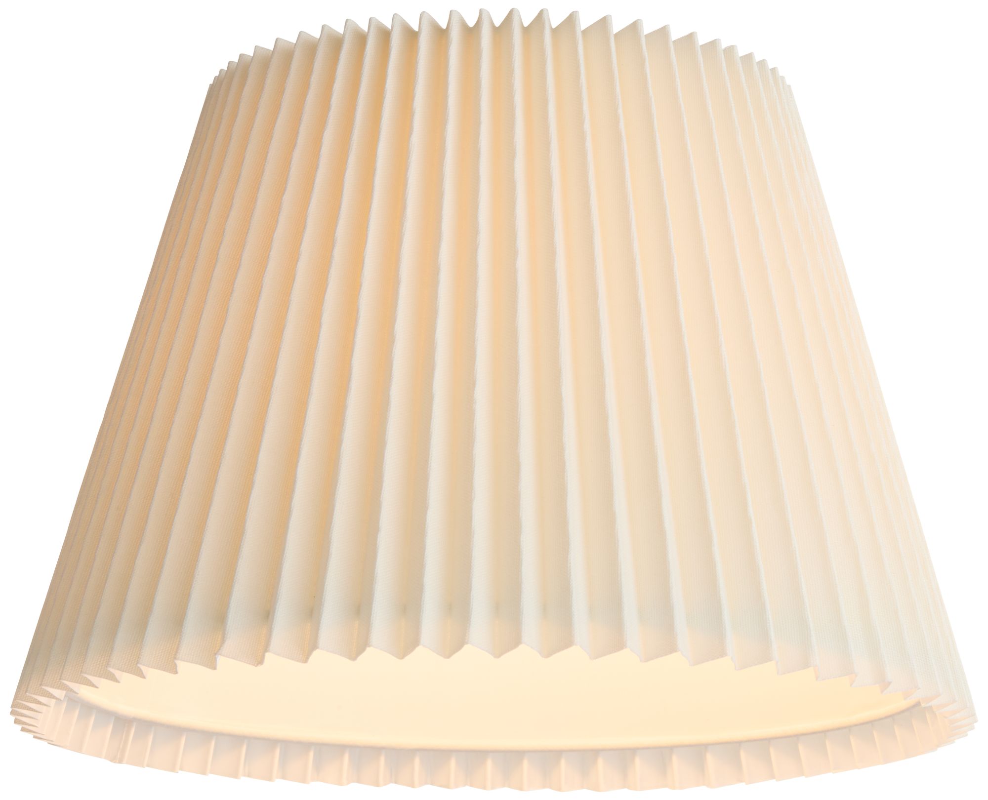 Springcrest Kaya Off-White Linen Knife Pleat Lamp Shade 9x14.5x10 (Spider)
