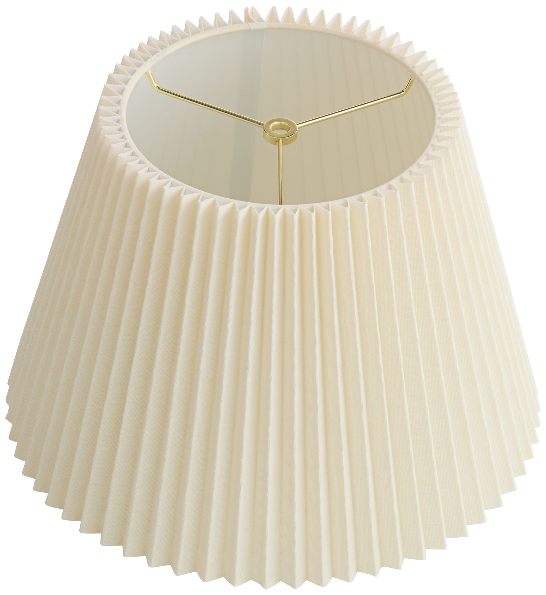 Springcrest Kaya Off-White Linen Knife Pleat Lamp Shade 9x14.5x10 (Spider)