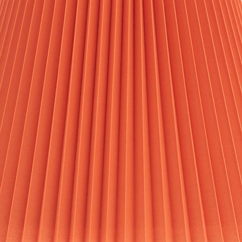 Image 2 Springcrest Kaya Orange Pleated Empire Lamp Shade 9x14.5x9.75 (Spider) more views