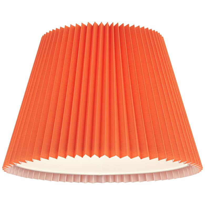 Image 3 Springcrest Kaya Orange Pleated Empire Lamp Shade 9x14.5x9.75 (Spider) more views