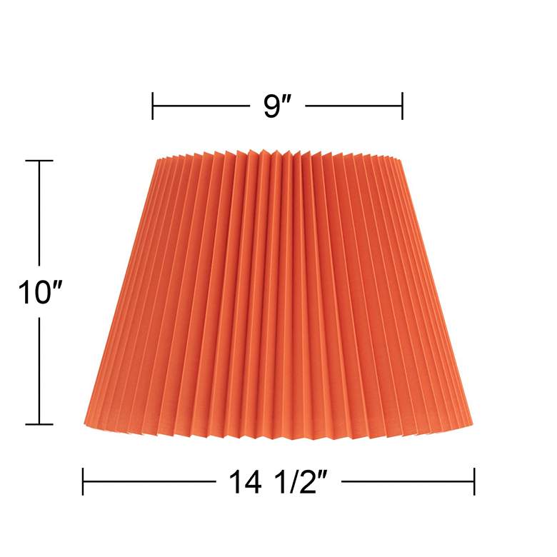 Image 7 Springcrest Kaya Orange Pleated Empire Lamp Shade 9x14.5x9.75 (Spider) more views