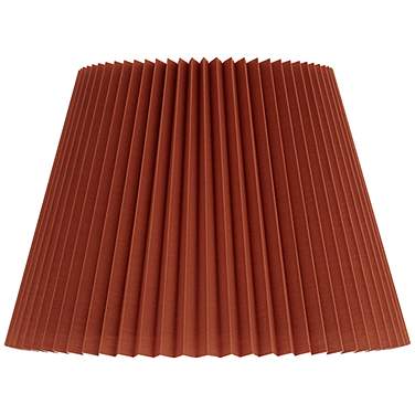Springcrest Kaya Rust Brown Wide Pleated Lamp Shade 9x14.5x10 (Spider)