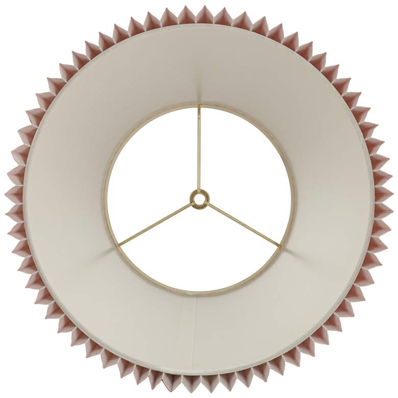 Image 5 Springcrest Kaya Rust Brown Wide Pleated Lamp Shade 9x14.5x10 (Spider) more views