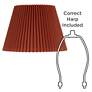 6_Springcrest Kaya Rust Brown Wide Pleated Lamp Shade 9x14.5x10 (Spider) more views