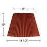 7_Springcrest Kaya Rust Brown Wide Pleated Lamp Shade 9x14.5x10 (Spider) more views