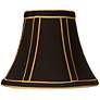 1_Springcrest Keely Black with Gold Trim Bell Mini Lamp Shade 3x6x5 (Clip-On)