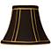 Springcrest Keely Black with Gold Trim Bell Mini Lamp Shade 3x6x5 (Clip-On)