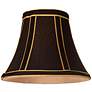 2_Springcrest Keely Black with Gold Trim Bell Mini Lamp Shade 3x6x5 (Clip-On) more views