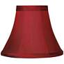 2_Springcrest Keely Red Dupioni Mini Bell Lamp Shade 3x6x5 (Clip-On)