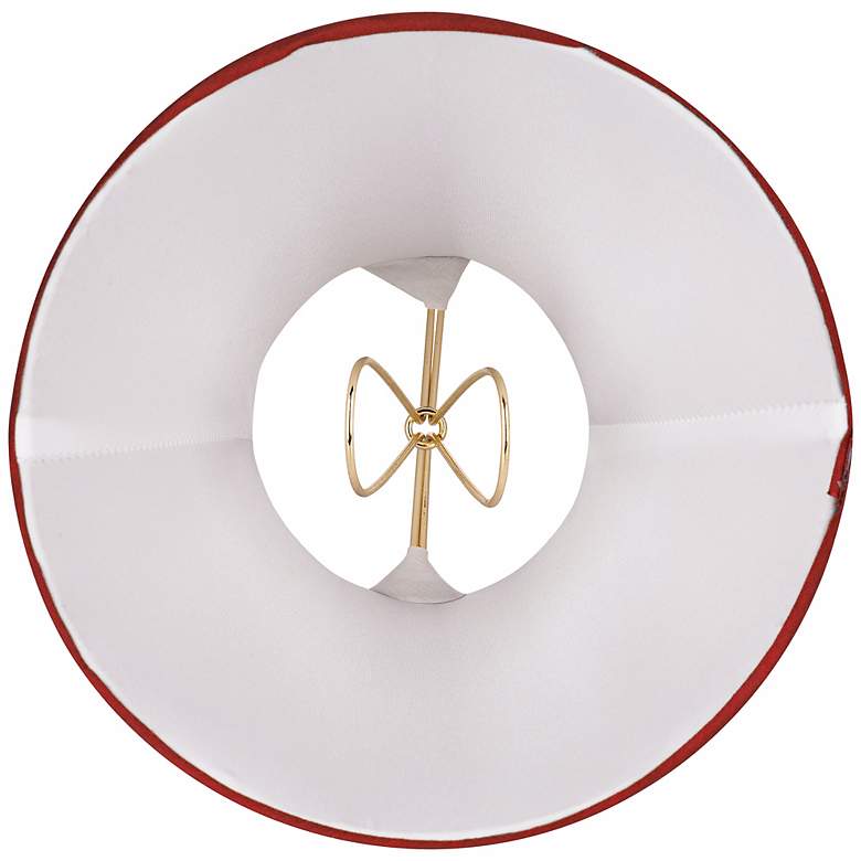 Image 4 Springcrest Keely Red Dupioni Mini Bell Lamp Shade 3x6x5 (Clip-On) more views