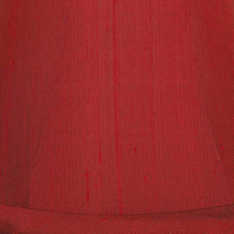 Image 5 Springcrest Keely Red Dupioni Mini Bell Lamp Shade 3x6x5 (Clip-On) more views