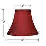 6_Springcrest Keely Red Dupioni Mini Bell Lamp Shade 3x6x5 (Clip-On) more views