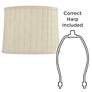6_Springcrest Kensing Beige Softback Drum Lamp Shade 12x13x10 (Spider) more views