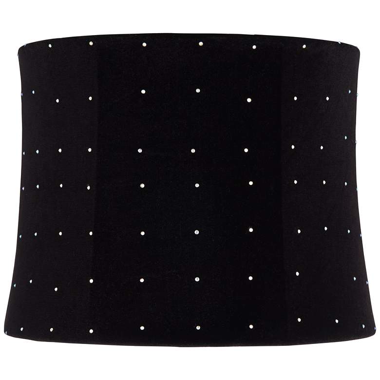 Image 1 Springcrest Kensing Black Velvet Softback Drum Lamp Shade 12x13x10 (Spider)