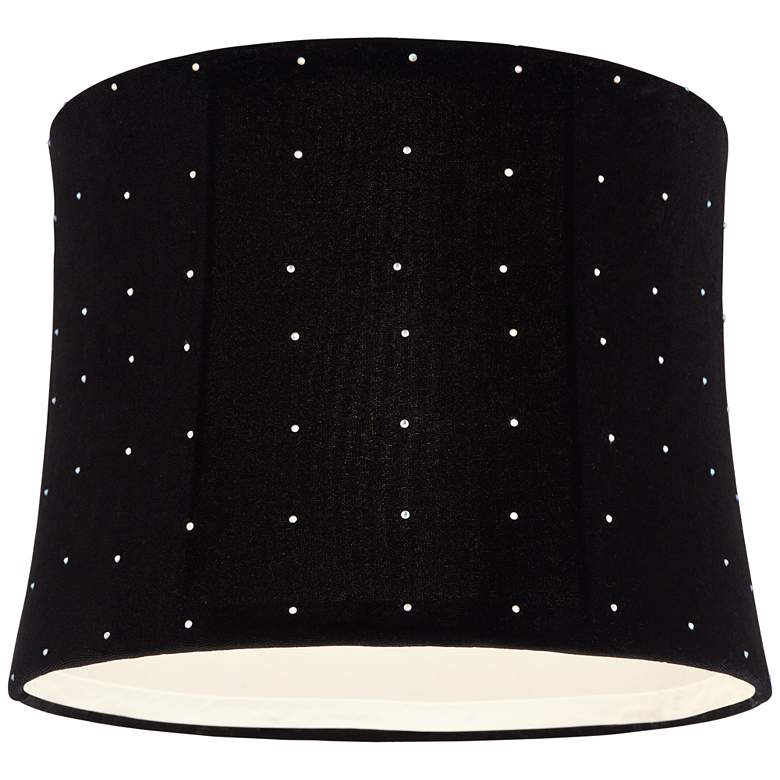 Image 3 Springcrest Kensing Black Velvet Softback Drum Lamp Shade 12x13x10 (Spider) more views