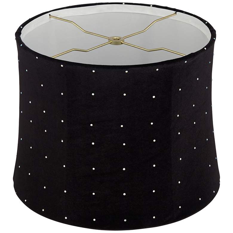 Image 4 Springcrest Kensing Black Velvet Softback Drum Lamp Shade 12x13x10 (Spider) more views