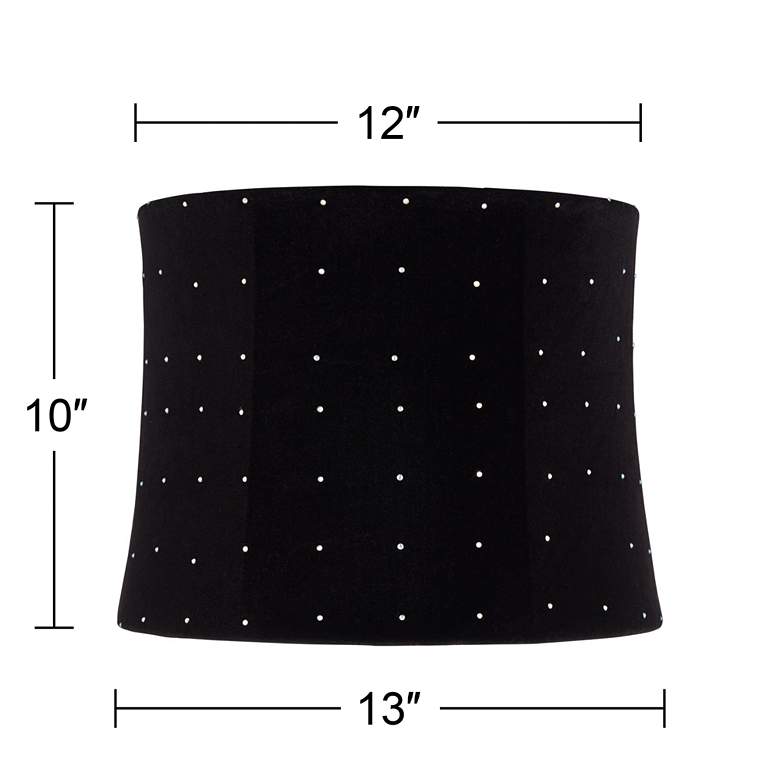 Image 6 Springcrest Kensing Black Velvet Softback Drum Lamp Shade 12x13x10 (Spider) more views