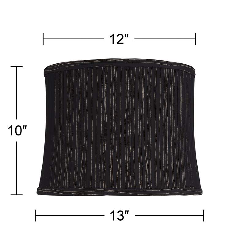 Image 6 Springcrest Kensing Gold and Black Softback Drum Shade 12x13x10 (Spider) more views