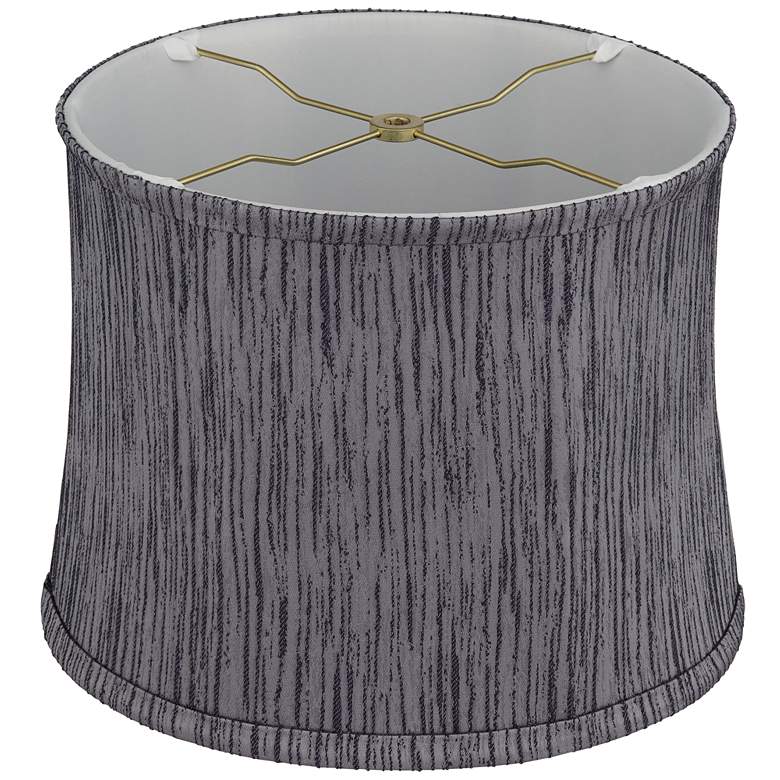 Image 4 Springcrest Kensing Gray Softback Drum Lamp Shade 12x13x10 (Spider) more views