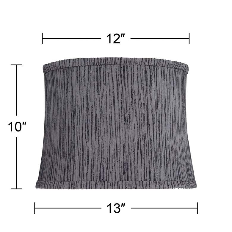 Image 6 Springcrest Kensing Gray Softback Drum Lamp Shade 12x13x10 (Spider) more views