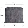 6_Springcrest Kensing Gray Softback Drum Lamp Shade 12x13x10 (Spider) more views