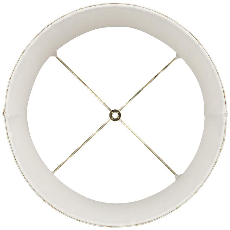 Image 5 Springcrest Kinmen Cream Leaf Pattern Drum Shade 15 1/4 x 16 x 11 (Spider) more views