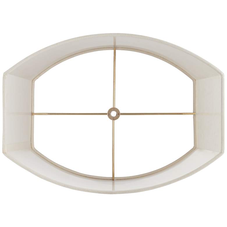 Image 5 Springcrest Kipp Ivory Modified Oval Shade 10/12.5x11/15x10 (Spider) more views