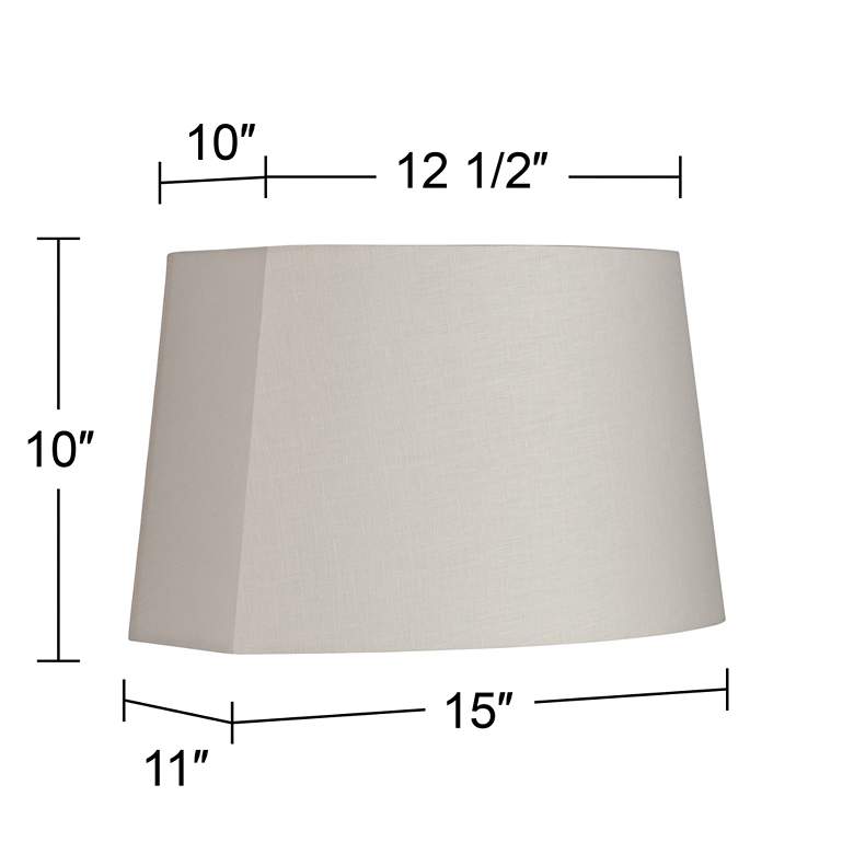Image 6 Springcrest Kipp Ivory Modified Oval Shade 10/12.5x11/15x10 (Spider) more views