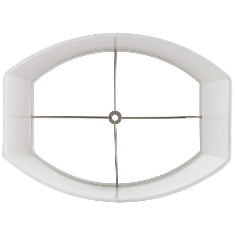 Image 5 Springcrest Kipp White Modified Oval Lamp Shade 10/12.5x11/15x10 (Spider) more views