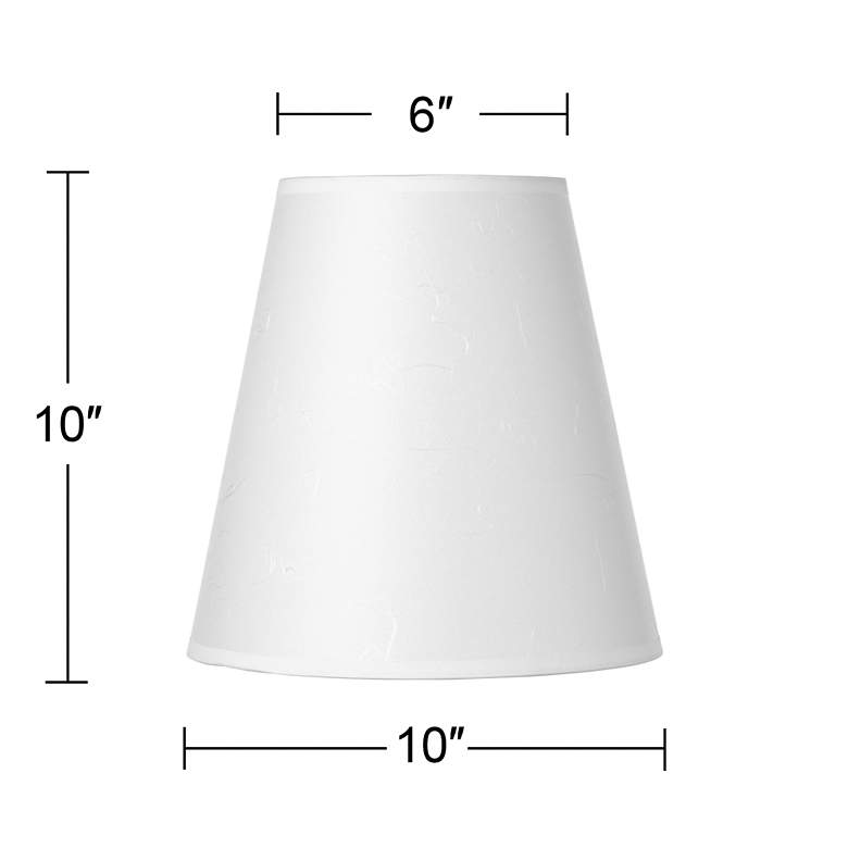 Image 2 Springcrest Kozo White Empire Shade 6x10x10x10.25 (Spider) more views