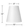 2_Springcrest Kozo White Empire Shade 6x10x10x10.25 (Spider) more views