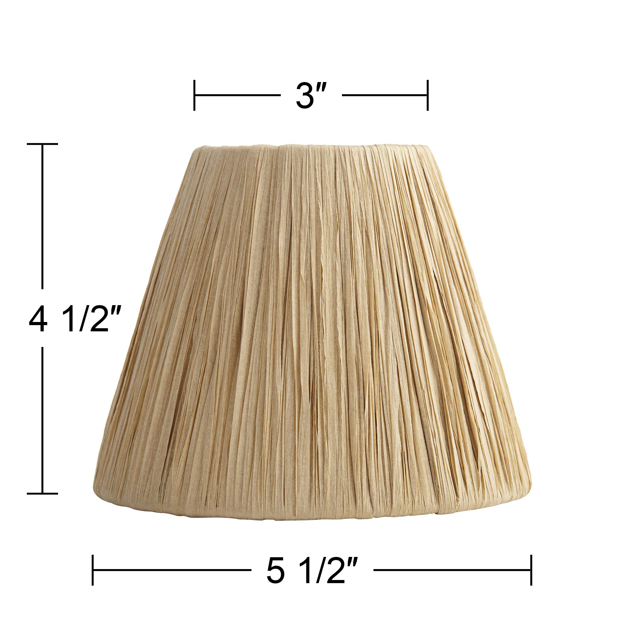 Image 7 Springcrest Lafite Raffia Tapered Empire Shade 3x5.5x4.5 (Clip-On) Set of 4 more views