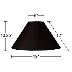 Image5 of Springcrest Laine Black Chimney Empire Lamp Shade 6x19x12 (Spider) more views