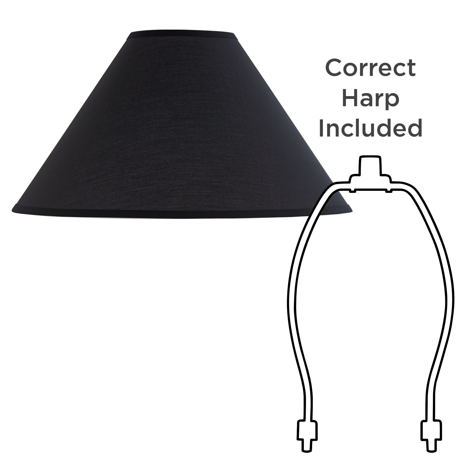 Springcrest Laine Black Chimney Empire Lamp Shade 6x19x12 (Spider)