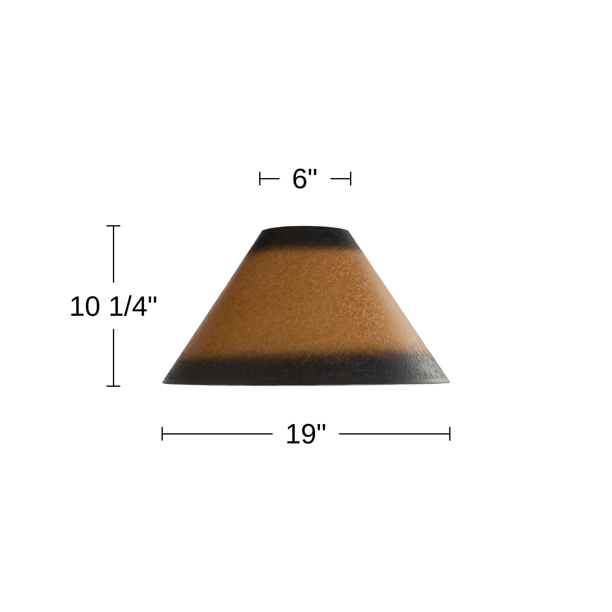 Springcrest Laine Distressed Faux Paper Lamp Shade 6x19x12 (Spider)