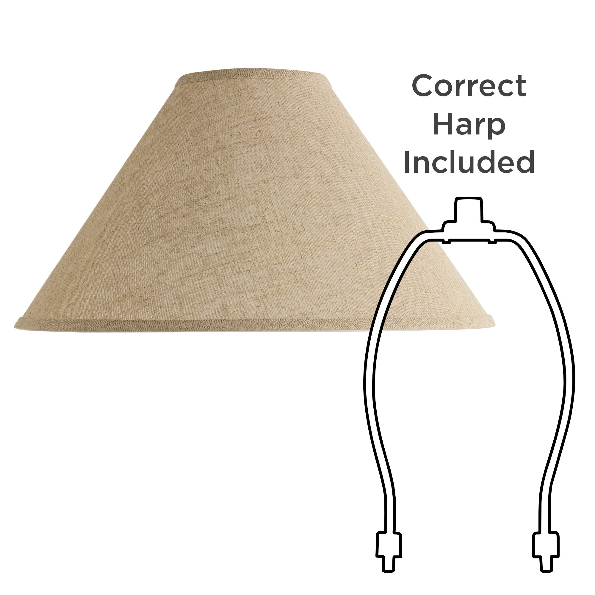 Springcrest Laine Fine Burlap Empire Shade 6x19x12 (Spider)