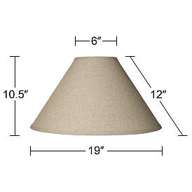 Image5 of Springcrest Laine Fine Burlap Empire Shade 6x19x12 (Spider) more views
