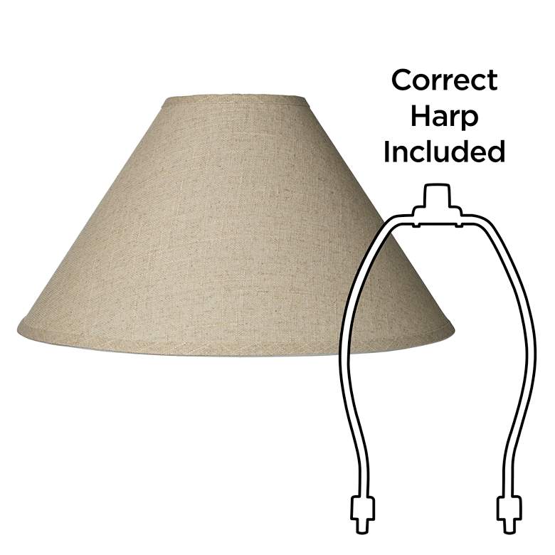 Image 6 Springcrest Laine Fine Burlap Empire Shade 6x19x12 (Spider) more views