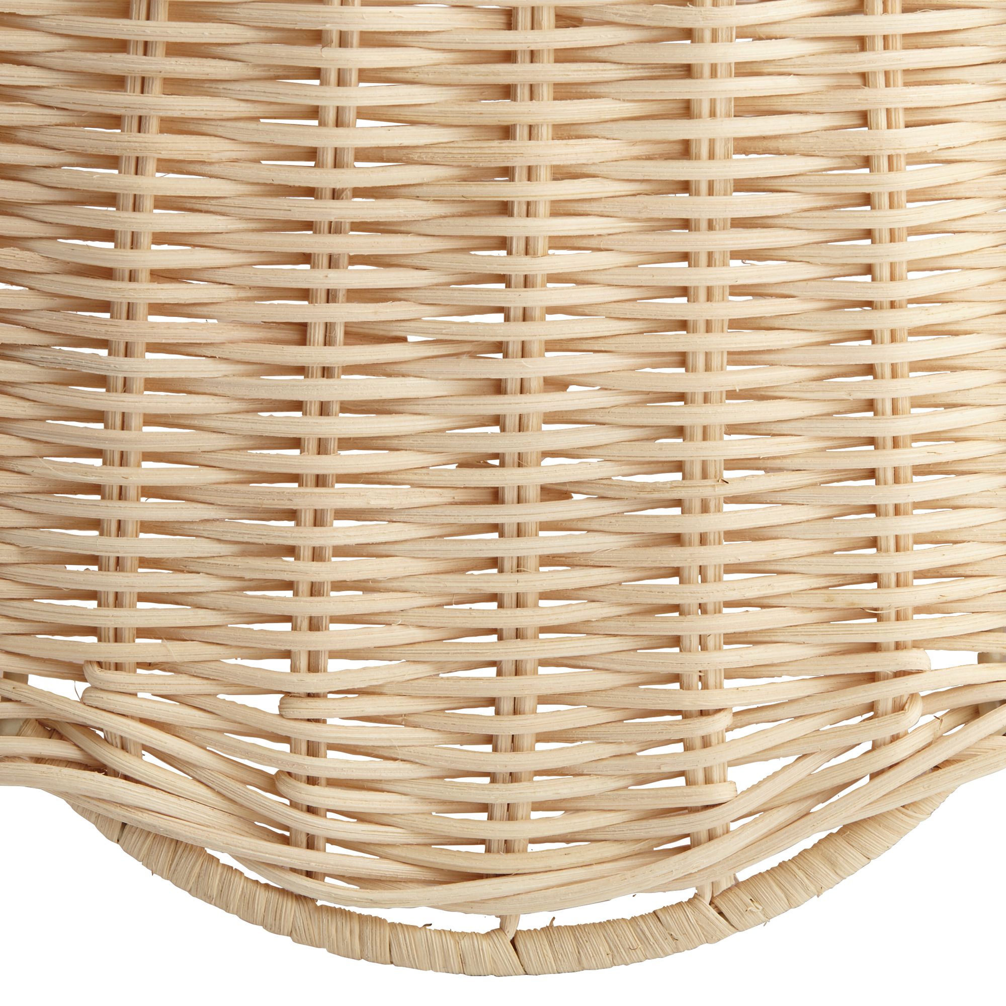 Image 2 Springcrest Lessie Unbleached Rattan Drum Lamp Shade 13x15.5x11.75 (Spider) more views