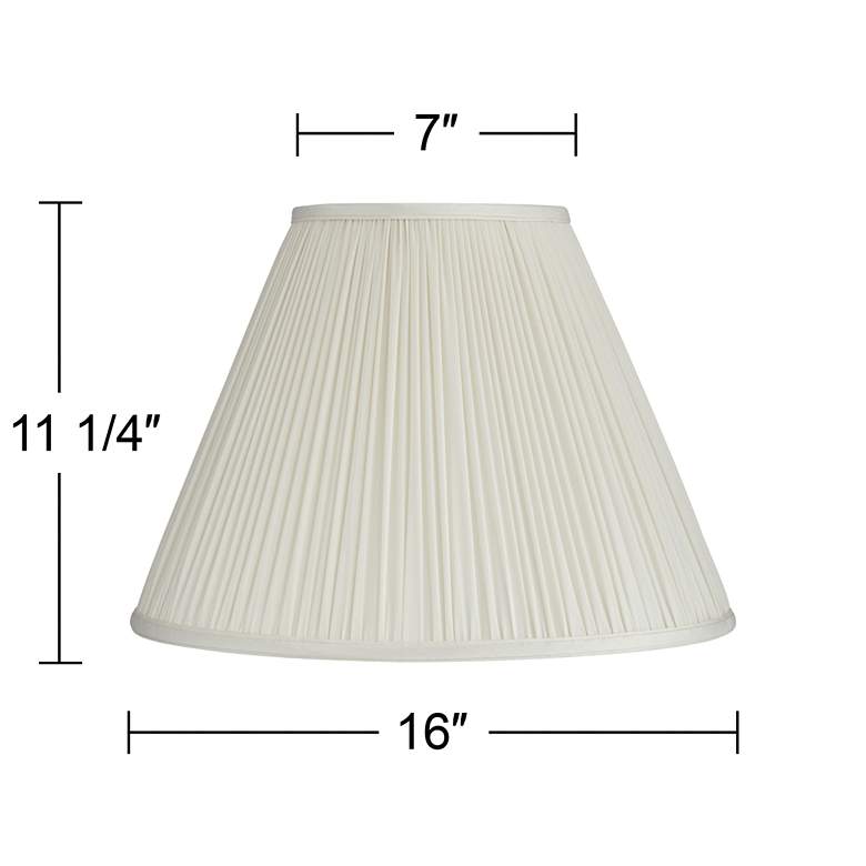 Image 5 Springcrest Lidia Off-White Mushroom Pleated Empire Shade 7x16x12 (Spider) more views