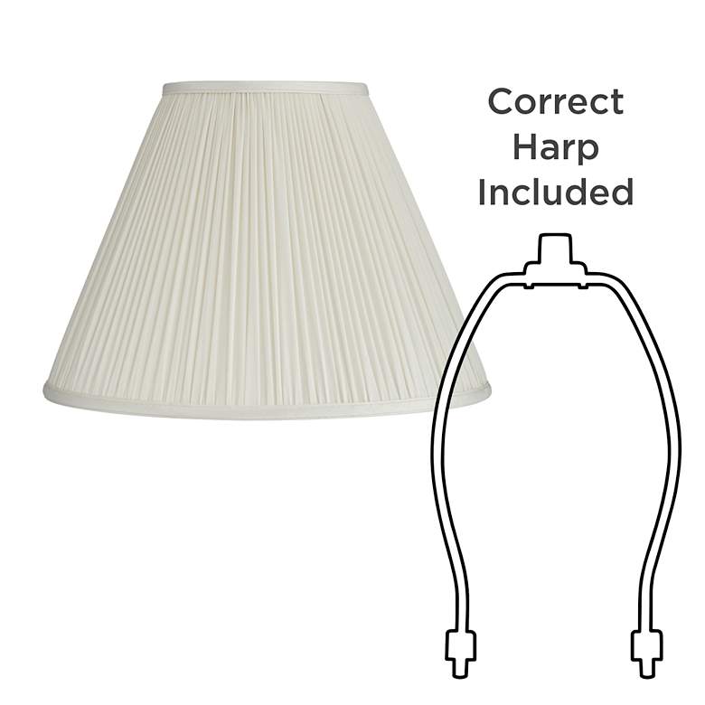 Image 6 Springcrest Lidia Off-White Mushroom Pleated Empire Shade 7x16x12 (Spider) more views