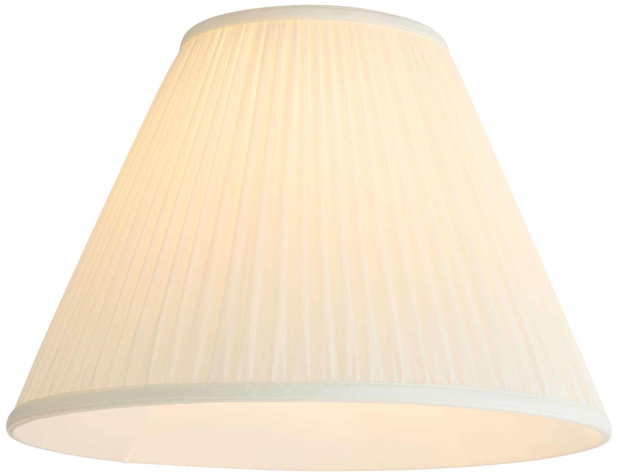Springcrest Lidia Off-White Mushroom Pleated Empire Shade 7x16x12 (Spider)
