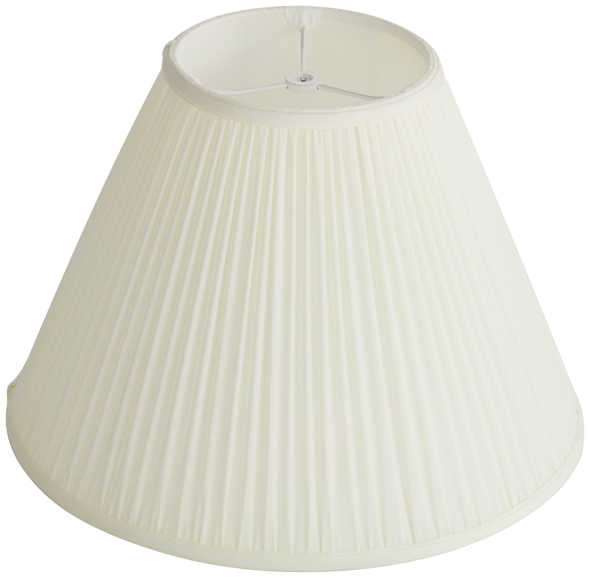 Springcrest Lidia Off-White Mushroom Pleated Empire Shade 7x16x12 (Spider)