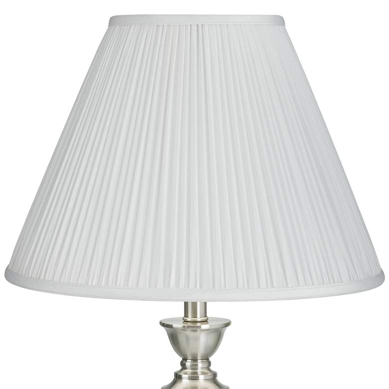 Image 1 Springcrest Lidia White Mushroom Pleated Empire Lamp Shade 7x16x12 (Spider)