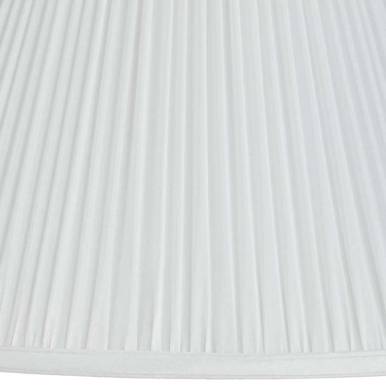 Image 3 Springcrest Lidia White Mushroom Pleated Empire Lamp Shade 7x16x12 (Spider) more views